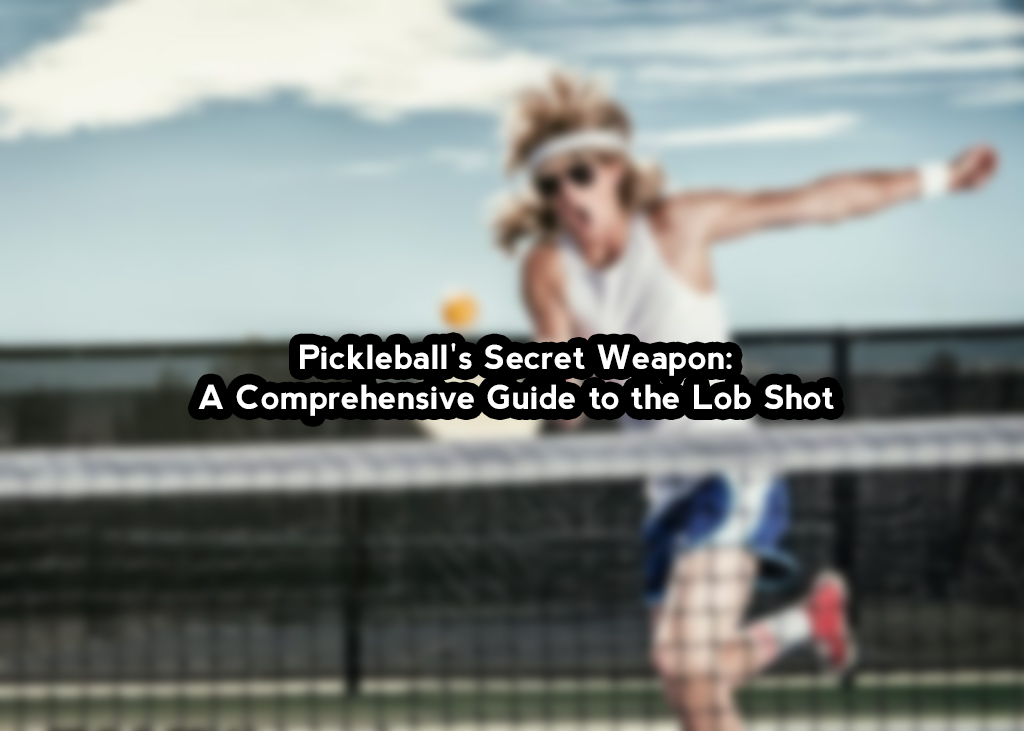 Pickleball's Secret Weapon A Comprehensive Guide to the Lob Shot The Skilled Pickle